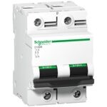 Miniature circuit-breaker, Acti9 C120N, 2P, 63 A, C curve, 10000 A (IEC 60898-1), 10 kA (IEC 60947-2)